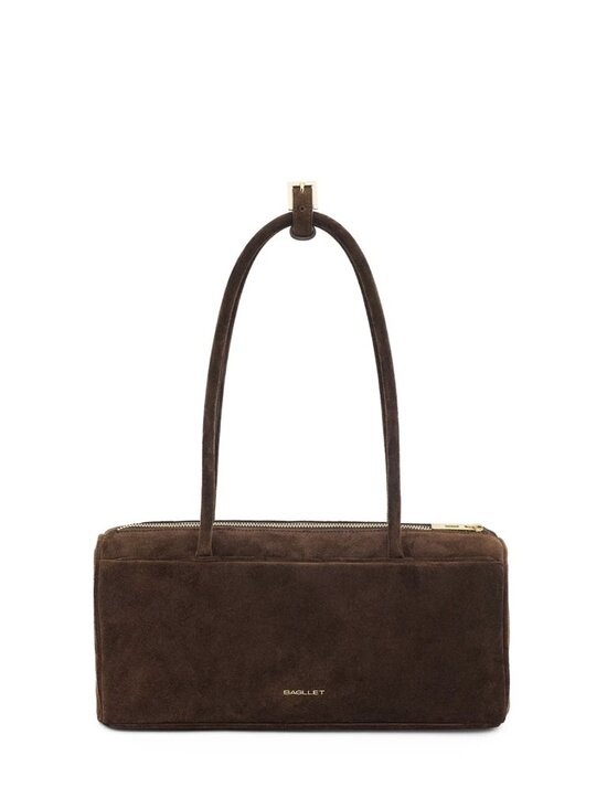 Bagllet Handbags - BAGLLET BG203 Brown Emilia Italian Suede Shoulder Bag Ukrainian Designer
